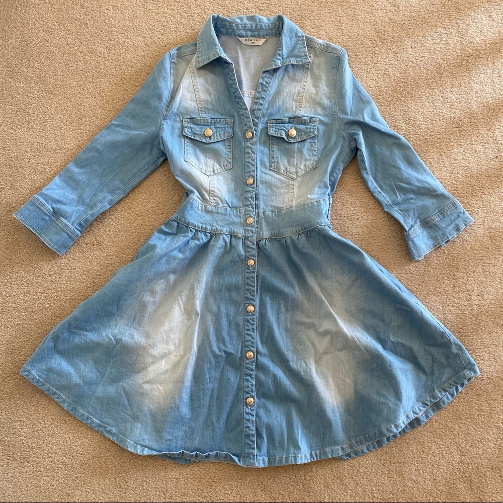 Short mini demin dress